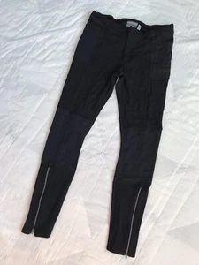 EUC Athleta Trailsetter Ponte Motion Pants Black Moto Ankle Zip Women's Size 4 - Picture 1 of 9
