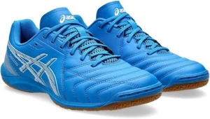 ASICS Soccer Soccer Futsal Shoes CALCETTO 9 Wide 1113A037 Blue With Tracking - Picture 1 of 7