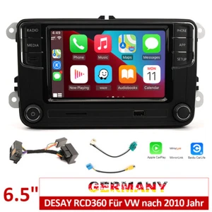 Autoradio Stereo Carplay Bluetooth DS RCD360 per PQ VW Golf Passat CC After 2010 - Foto 1 di 14