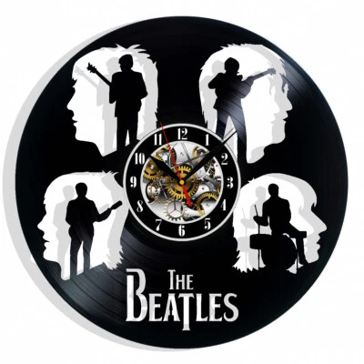 Reloj de pared de vinilo Beatles discos decoración regalo cumpleaños vacaciones hogar decoración música Foto 1 de 4