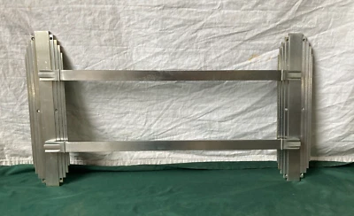 Antique Industrial Art Deco Chrome Brass Door Push Pull Handle Vintage 93-25E - Image 1 of 4