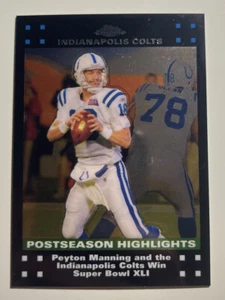 2007 Topps Chrome #TC53 Peyton equipaggio postseason punti salienti Indianapolis Colts - Foto 1 di 2