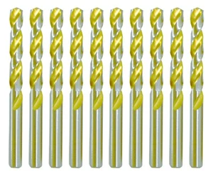 Set punte trapano 1/16""-1/2"" HSS trapano a torsione nitrurato di titanio acciaio metallo - Foto 1 di 37