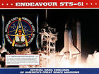 Endeavour Sts-61 Space Shuttle Willabee Ward Nasa Space Mission Crew Patch Card