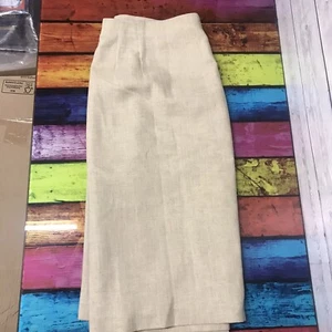 M&S St Michael Vintage Beige Pleated Skirt Size UK 18 BNWT New Polyester - Picture 1 of 6