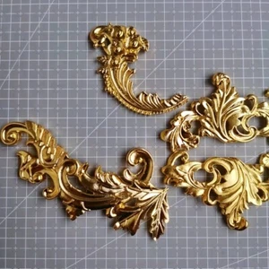 1 Satz Böhmisch Ethnisch Taille Gürtel Gelbgolden Metall Bund Hochzeitskleid Set - Bild 1 von 10