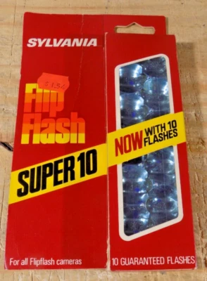 Sylvania SUPER TEN FLIP FLASH Nuevo Antiguo Stock Paquete de Diez Flash PUNTO AZUL Foto 1 de 3