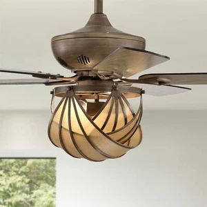 Parchman 52 Inch Mid-Century Modern Ceiling Fan with Remote - Picture 1 of 17