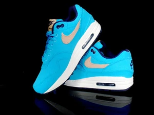 NIKE AIR MAX 1 PRM PREMIUM Retro Damen Sneaker baltic-blau/beige/weiß bw Gr.40 - Bild 1 von 7