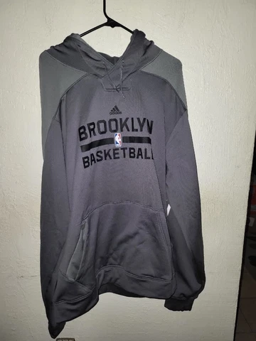 Brooklyn Nets Adidas Climwarm NBA Game Hoodie Size Men’s XL Length +2 Cover