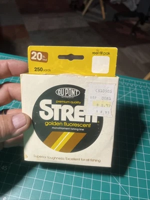 STREN 20LB 250YDS GOLDEN FLUORESCENT MONOFILAMENT FISHING LINE 🐠 - Image 1 of 2