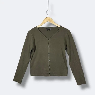 Top de Colección Abercrombie Fitch Abotonado L/s Botón Para Mujer M Verde Informal Foto 1 de 4