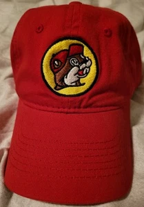 Buc-ees Hat Red Adjustable Size With Logo. Beaver 100% cotton - Picture 1 of 3