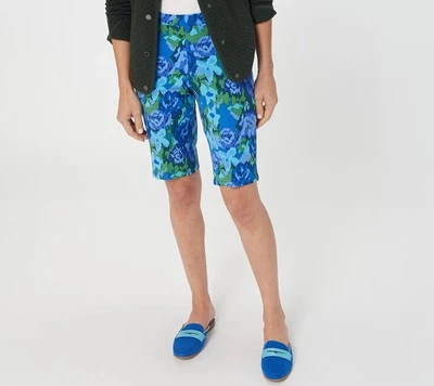 Isaac Mizrahi Live! Bermudas elásticas Petite 24/7 talla 22WP azul A397200 Foto 1 de 4