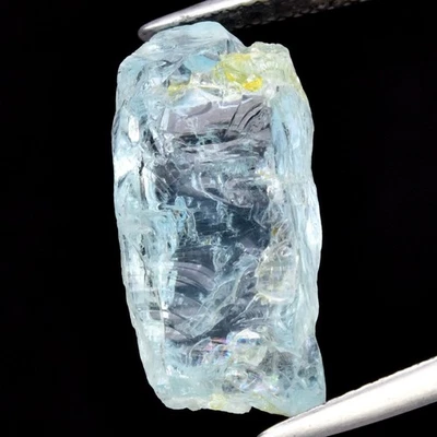 Aguamarina verde-azul áspera natural sin calefacción 12,28 quilates 21x9,3 mm, piedras preciosas Foto 1 de 4