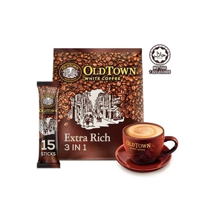 Paquete de 3 unidades OLDTOWN Premezcla Instantánea Extra Rica 3 en 1 Café Blanco (35 g x 15 años) Foto 1 de 4