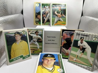 Oakland Athletics - Lote de 200 cartas era de cera chatarra - ¡Incluye singles de grandes! Foto 1 de 4