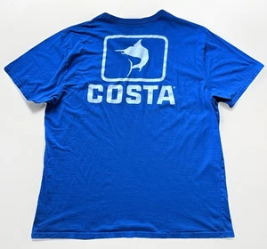 T-shirt Costa Del Mar 2XL Marlin pesca blu manica corta outdoor maglietta pesce - Foto 1 di 8