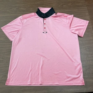 Oakley Poloshirt Herren Xl Schwarz Kurzarm Performance Golf Tennis Preppy - Bild 1 von 5