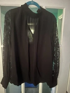 Camicetta di seta nera Elie Tahari. Nuovo con etichetta - Foto 1 di 12