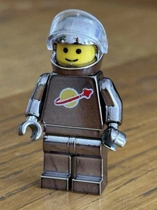 Lego Chrome Silver chrome Plated Classic Space Astronaut mini figure   - Picture 1 of 2