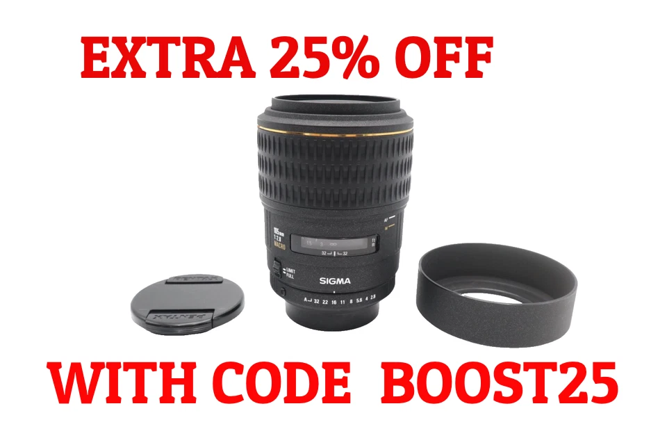 Sigma 105mm Macro Lens f/2.8 EX DG, Close-Up, Pentax K-Mount, V.G. REFURBISHED - Image 1 of 4