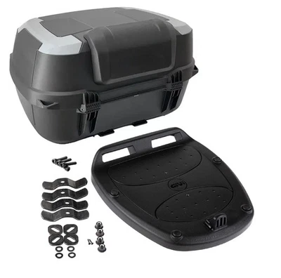 Givi B45+ Top Case Universal con montaje negro/plateado 45 litros se adapta a dos cascos Foto 1 de 4