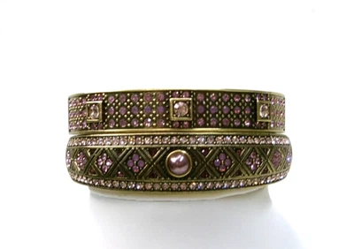 Heidi Daus ежедневно двойной Aubergine жемчуг и розовый кристалл браслет пара - Изображение 1 из 3