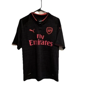 Arsenal Fly Emirates Black 3rd Shirt Season 2017-2018 Men’s Puma Size Large #9 - Picture 1 of 5