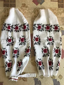 Maniche camicia Vyshyvanka antica Ucraina XIX secolo ricamata a mano - Foto 1 di 15