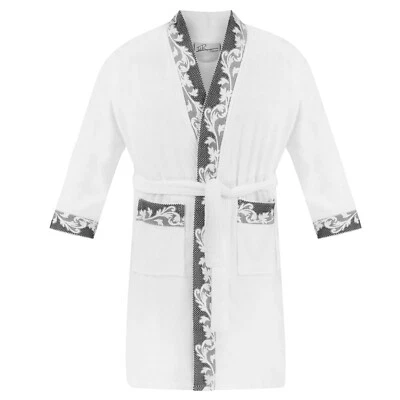 Bademantel in Übergröße für Damen / Herren weiß XXL - Bild 1 von 4