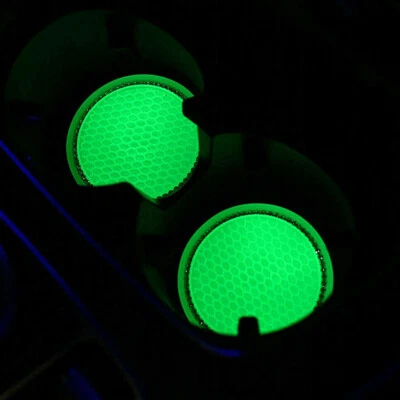 2x Bling Car Cup Holder Insert Coasters Pad Mat Glow In The Dark Car Accessories - Image 1 of 4