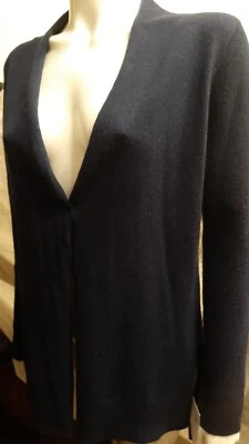 Max Studio  100% Kaschmir Cardigan Stricklacke Blau Caschmere - Bild 1 von 4