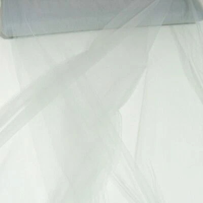 grauer Tüll-Stoff 300cm breit Gardine Netzstoff Store Vorhang Kleid Dekostoff - Bild 1 von 4