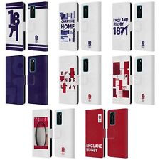 OFFICIAL ENGLAND RUGBY UNION FIRST XV LEATHER BOOK WALLET CASE FOR HUAWEI PHONES