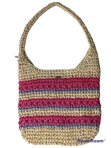 Sun 'n' Sand Resort Wear Straw Wicker Beach Purse Shoulder Bag NWOT - Picture 1 of 10