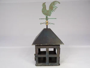 Vintage Metal Weathervane Votive Candle Holder 9-1/2" Tall Barnyard Design b23 - Picture 1 of 8