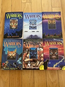 Warriors The New Prophecy - Erin Hunter 1 2 3 4 5 6 Midnight Moonrise Dawn Lot 6 - Picture 1 of 5