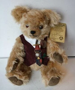 Hermann Teddy Bear Mohair Rolf G Hermann President of Hermann Tie Glasses BEAUTY - Imagen 1 de 1