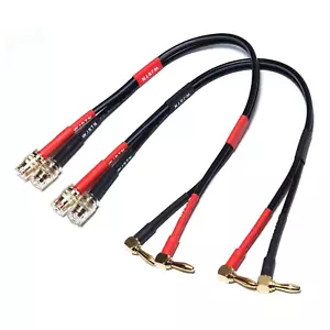 Speaker Cable Extension with Right Angle Banana Plugs, 12 AWG, Banana Jack Conne - Picture 1 of 12