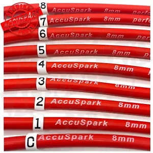 AccuSpark HT Lead Cable Number Set 1 - 8 Including Coil marker  7 & 8 mm - Picture 1 of 7