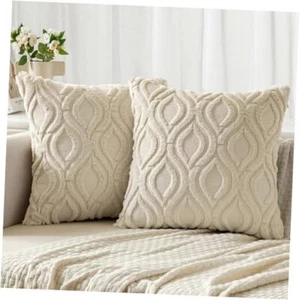 Christmas Throw Pillow Covers 18x18 Inch, Soft 18" x 18" (Pack of 2) Beige - Picture 1 of 7