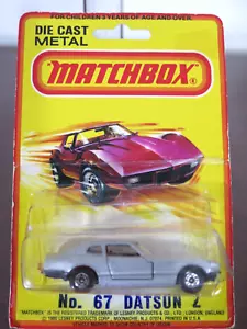 Vintage Matchbox Superfast No.67 Datsun Z on Card - Picture 1 of 8