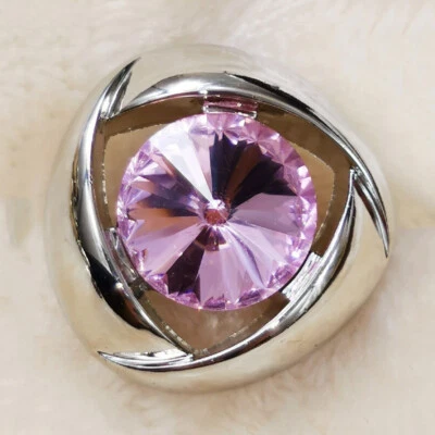 6Pcs Bling Glass Crystal Rhinestone Buttons with Metal Loop DIY Sewing Decor - Image 1 of 4