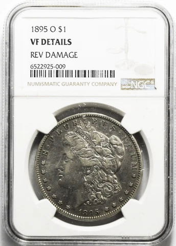 1895 O $1 Morgan Silver One Dollar NGC  New Orleans VF Details Cover