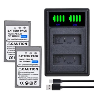 2x Battery +DUAL Charger for OM-D E-M10, E-M10 Mark II, E-M10 Mark III, Mark IV - Picture 1 of 10