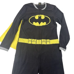 DC Comics Batman Pyjama Overall Herren Small Schwarz Gelb Langarm Full Zip - Bild 1 von 9