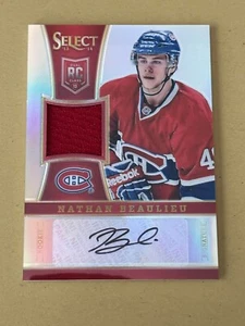 Nathan Beaulieu 2013-14 Select Rookies Jersey Autographs Jersey Auto 71/99 Habs - Picture 1 of 2