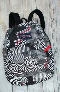 JanSport Originals T501 Superbreak Backpack Black White Red Psycodelic Pattern - Bild 1 von 5