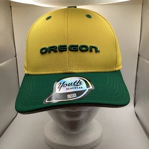 Oregon Ducks Youth Snapback Cap Hat NWT (Green/Yellow) - Picture 1 of 6